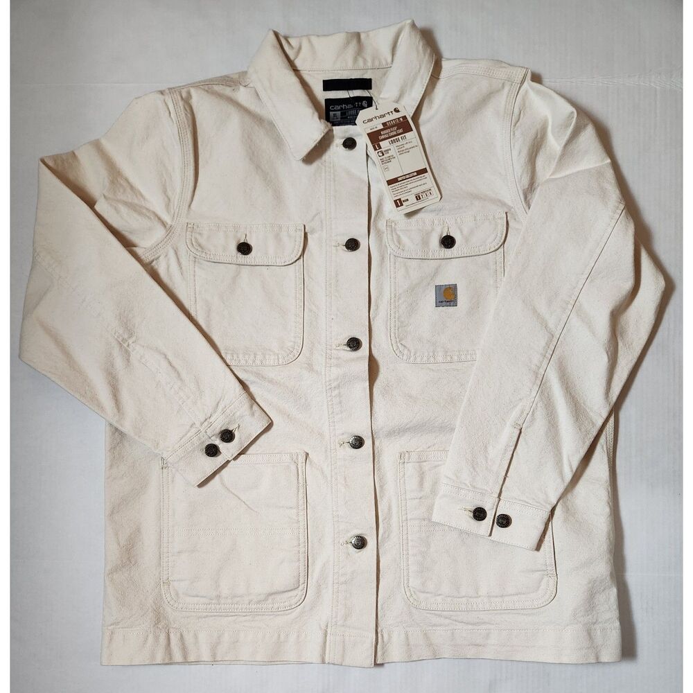 Carhartt Rugged Flex Canvas Chore Coat Women’s XL Undyed NWT